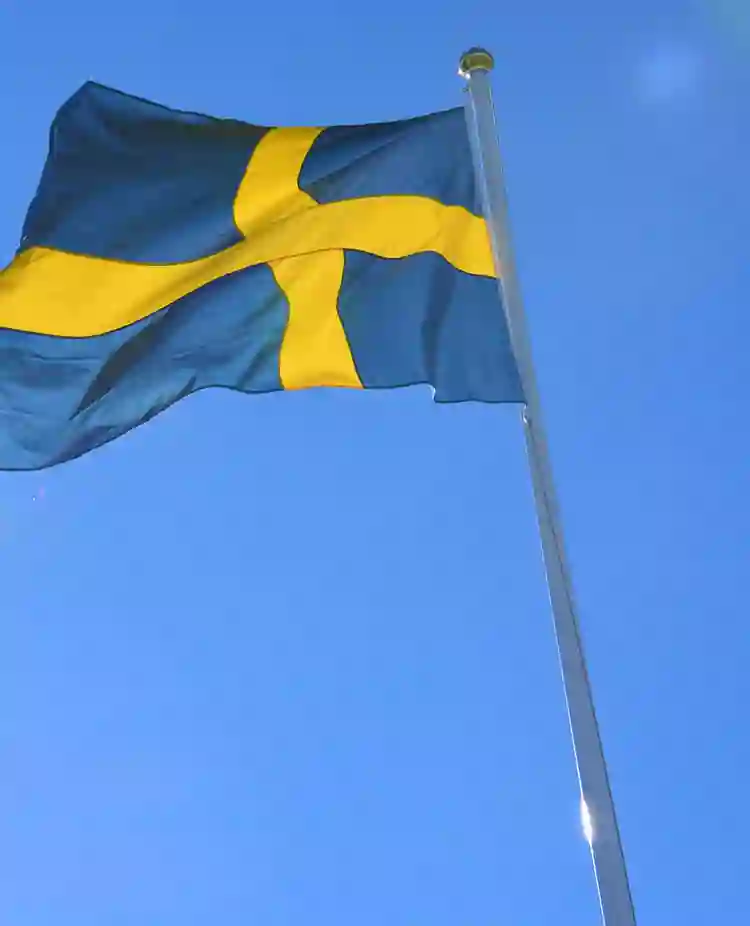 Svensk flagga med sol