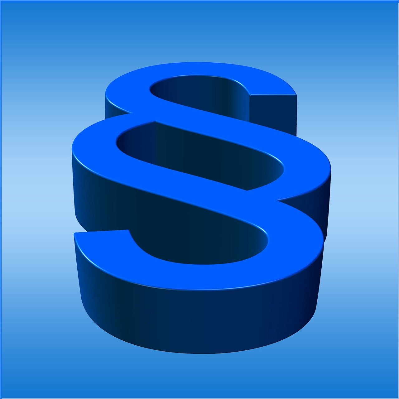 Ett blått paragraftecken