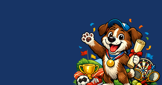 Tecknad hund bjuder in till tävling