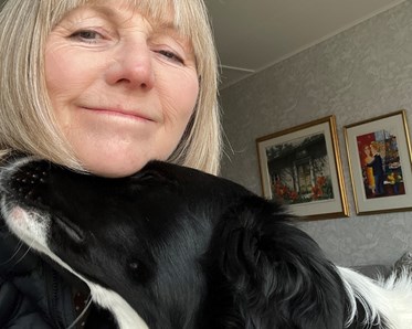 Cecilia Borgljung med Bordercollien Aske