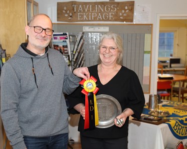 Klubbmästare Lydnadsklass 1, samt titel LD 1, Pernilla Åhlin & Tribusas Malvasson Churchill