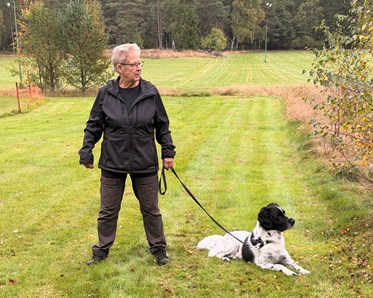 Person med hund