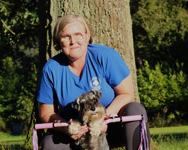 Camilla Hindorf med hund