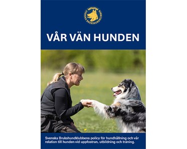 Bild på framsidan av broschyren "Vår vän hunden"