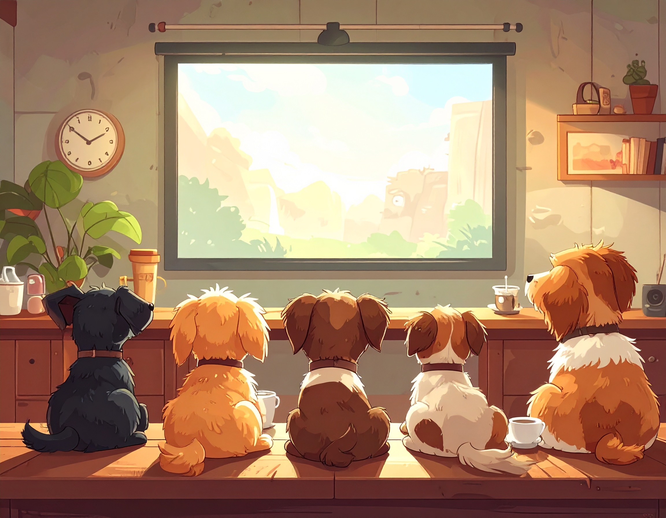 Hundar som ser på film