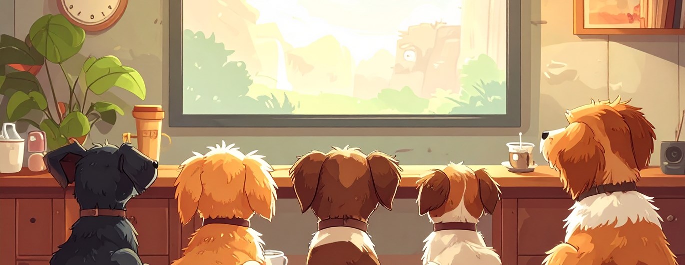 Hundar som ser på film