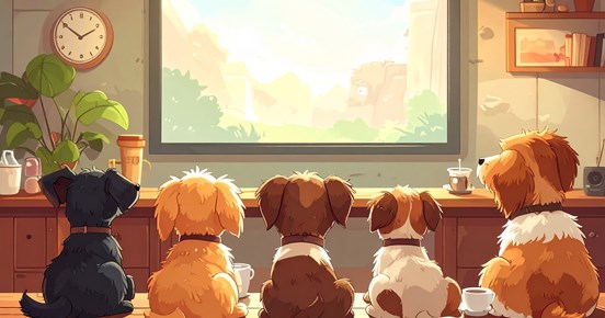 Hundar som ser på film