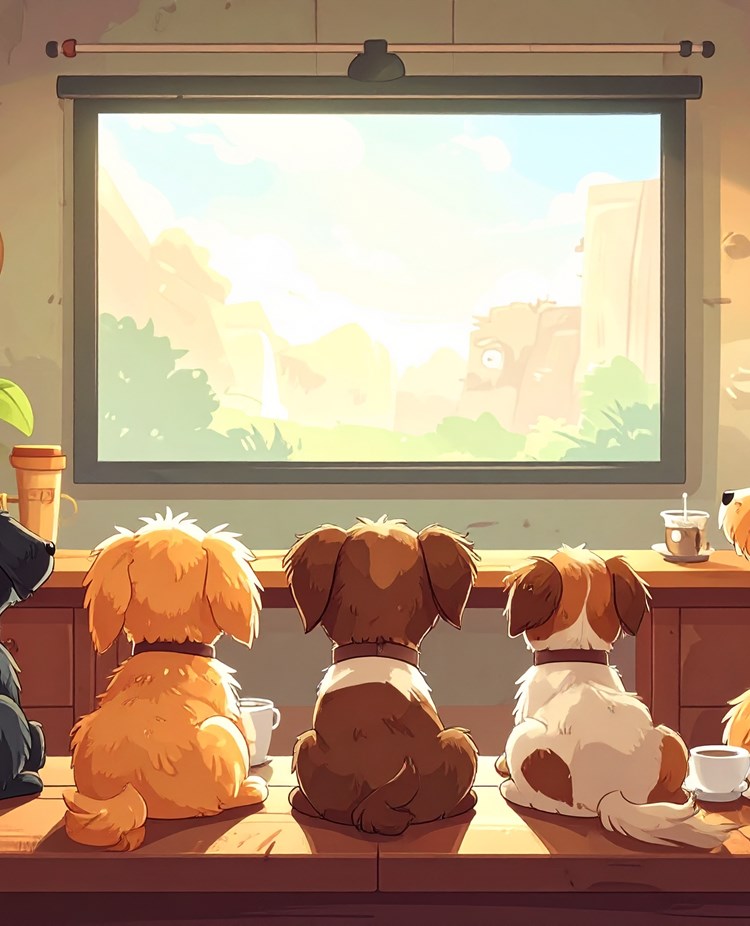 Hundar som ser på film