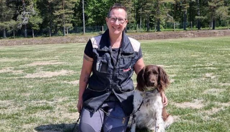 Kleiner münsterländern Atora och matte Gunilla