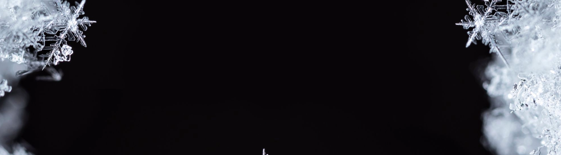 Snö som glittrar mot svart bakgrund