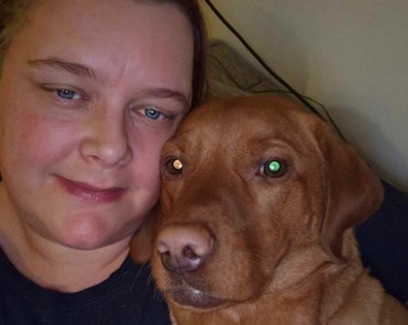 Suppleant Tina och hunden Aice