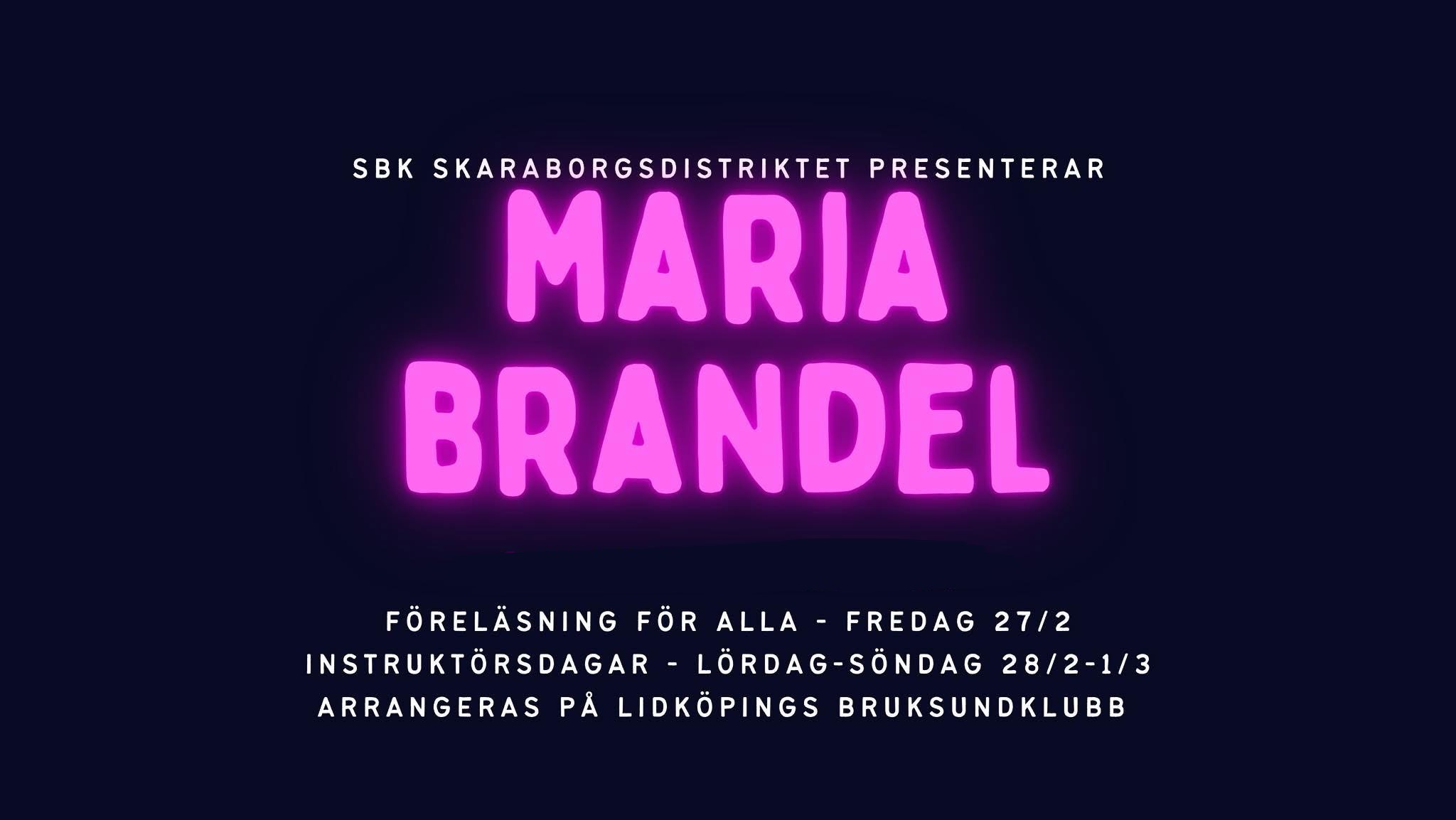 Maria Brandel lidköpings brukshundklubb föreläsning 