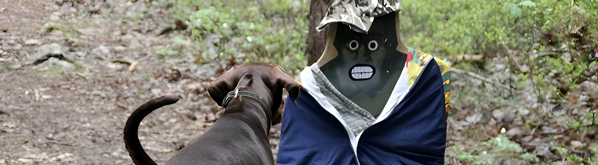 Hund vid "släden" i Mentaltest