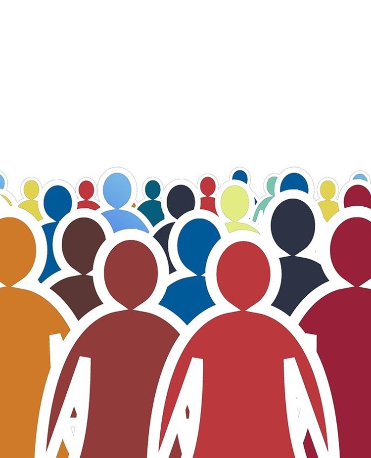 Tecknade människor i grupp