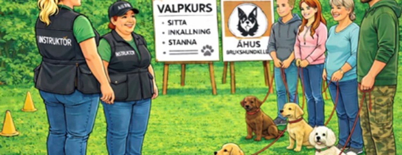 Två instruktörer som stor framför sina deltagare och går igenom dagens kursinnehåll