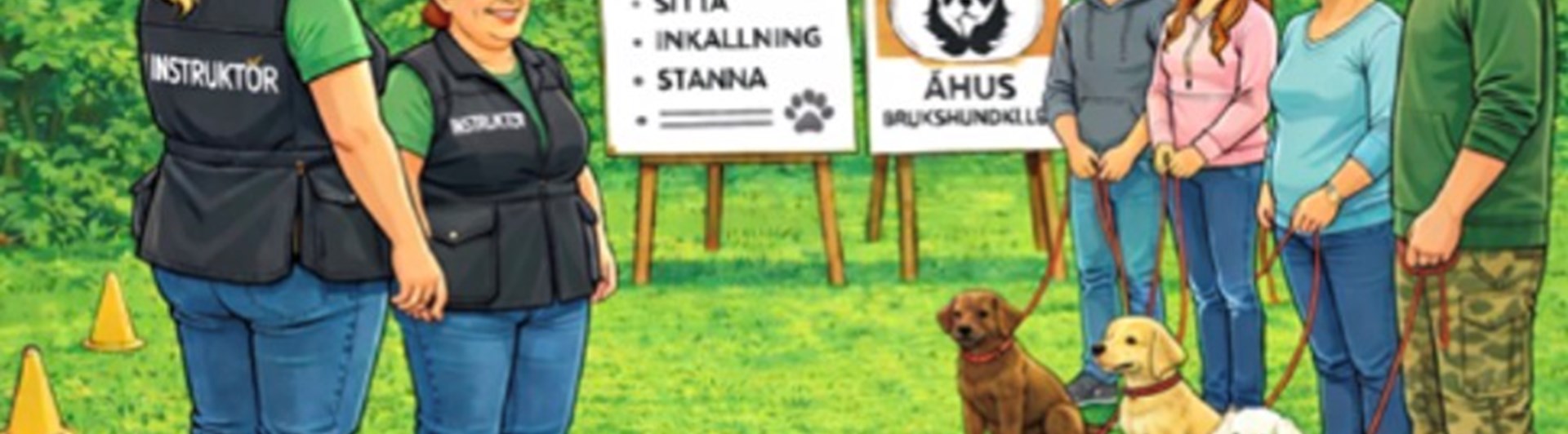 Två instruktörer som stor framför sina deltagare och går igenom dagens kursinnehåll