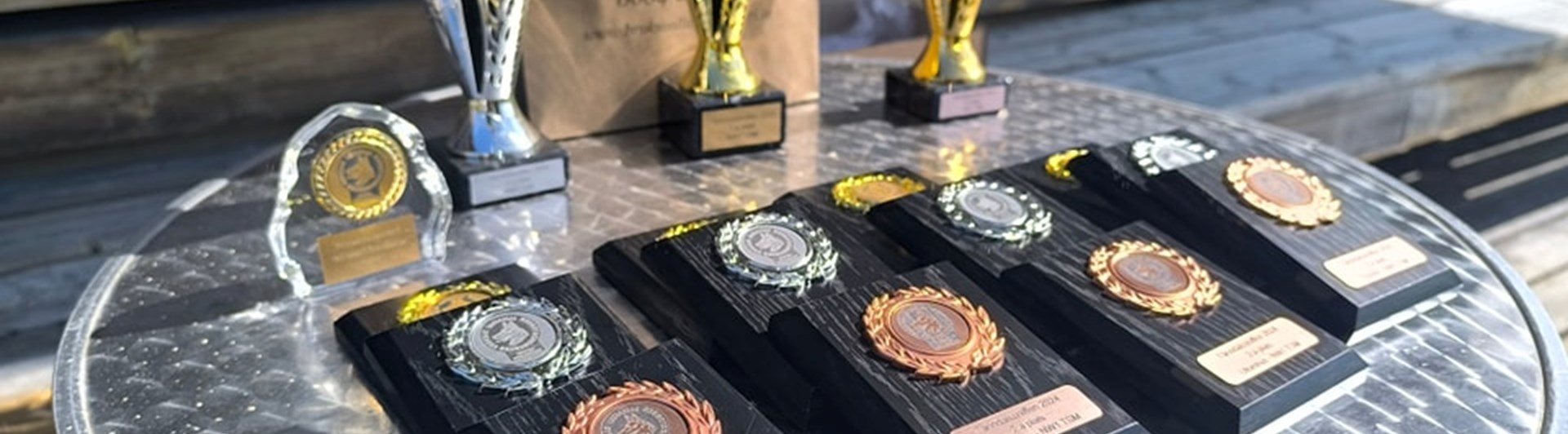 Priser till tävlande i Tänndalssniffens Nose Worktävlingar.