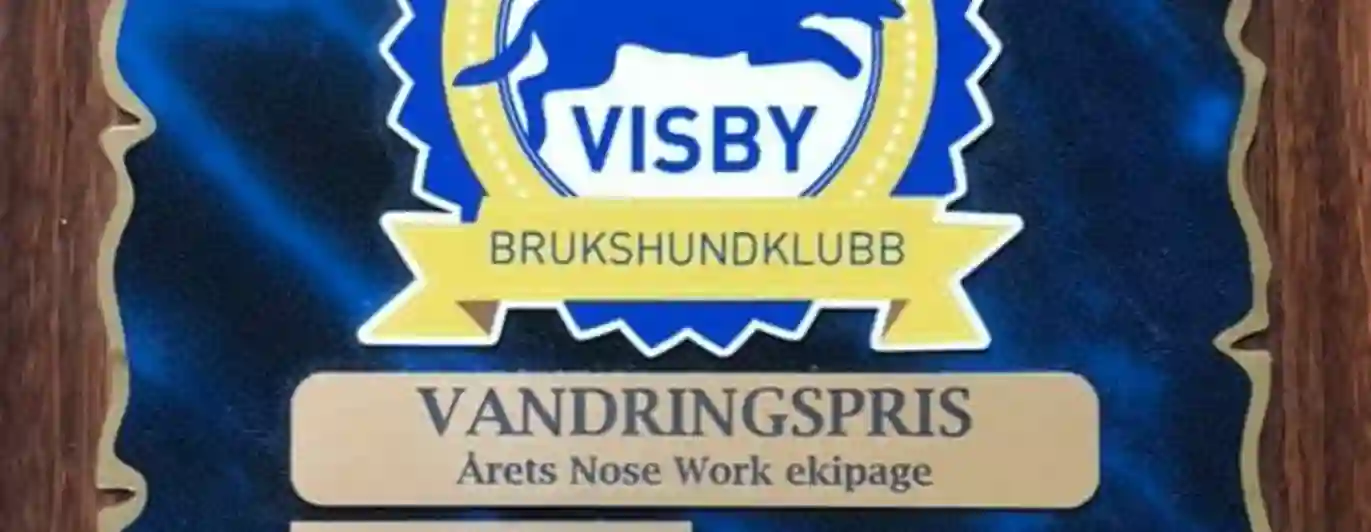 Årets NoseWork-ekipage Visby BK