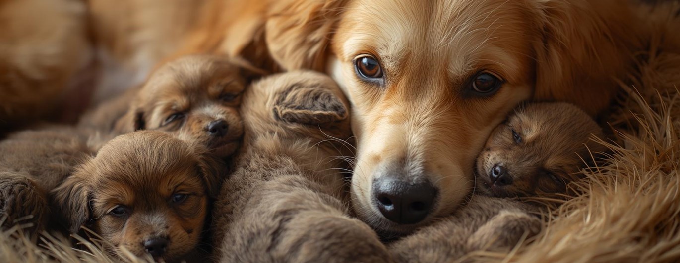 Hund med valpar