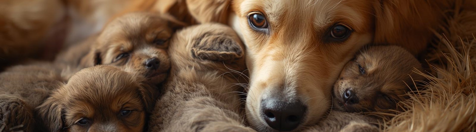 Hund med valpar