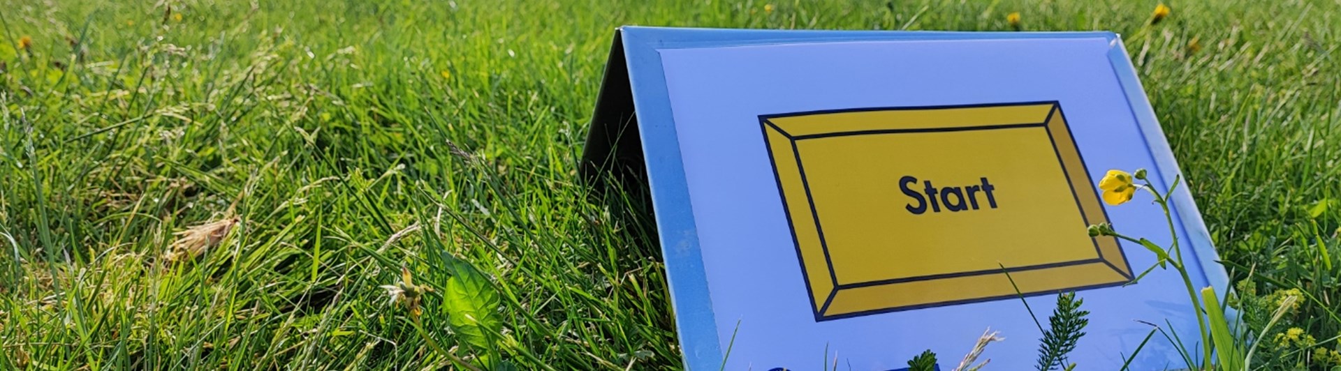 Skylt start Rallylydnadsbana