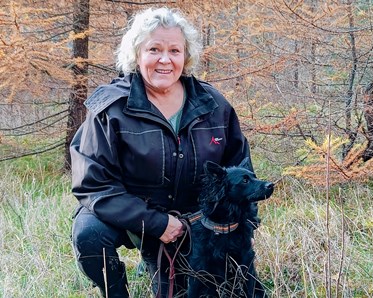 Ammi med sin Hrvatski ovcar, Inez.