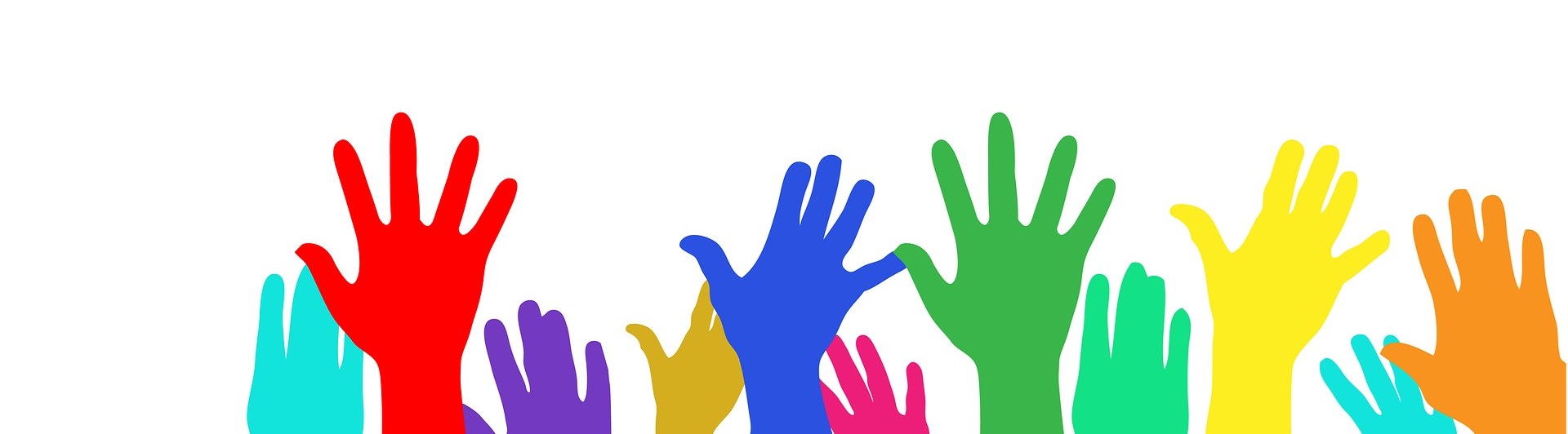 Händer som sträcks upp i luften