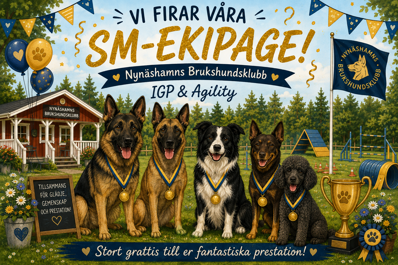 Inbjudan till firande av SM ekipage