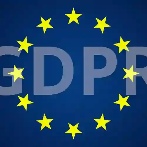 EU-flaggan med texten GDPR