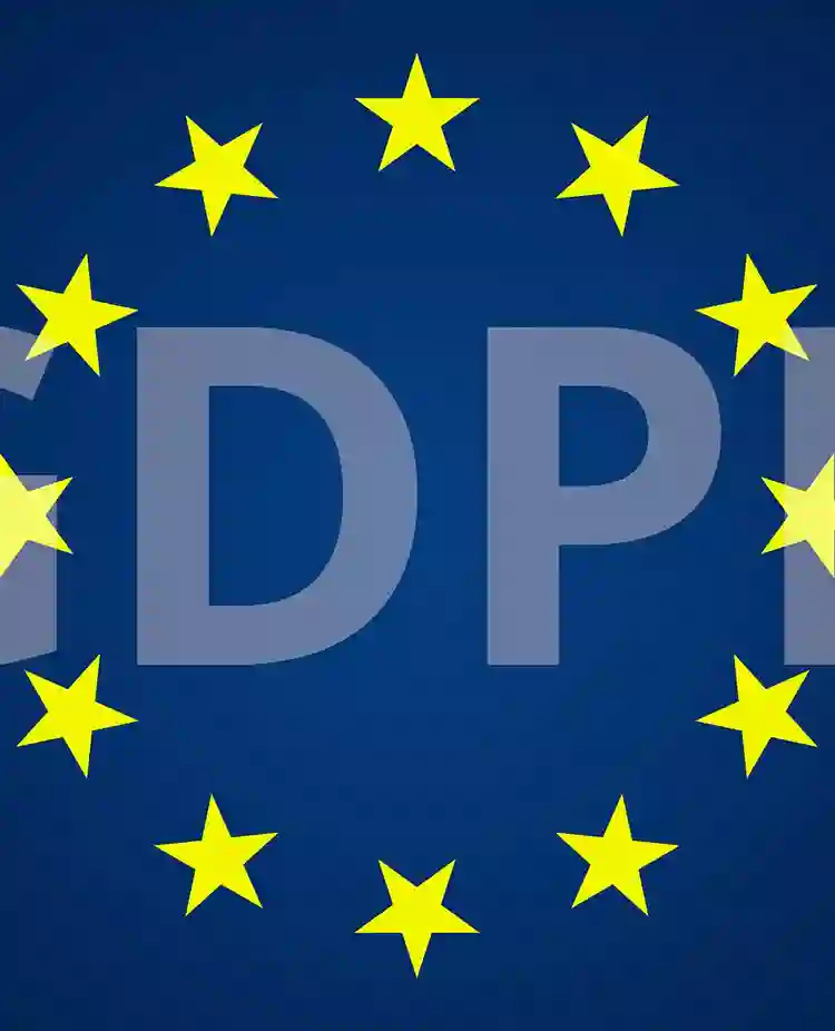EU-flaggan med texten GDPR