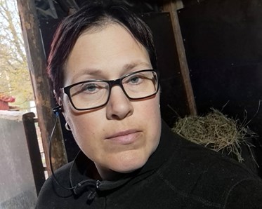Maria som är kassör i sitt stall.