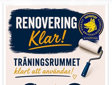 Renovering klar. Träningsrummet klart att användas!