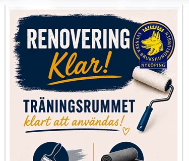 Renovering klar. Träningsrummet klart att användas!