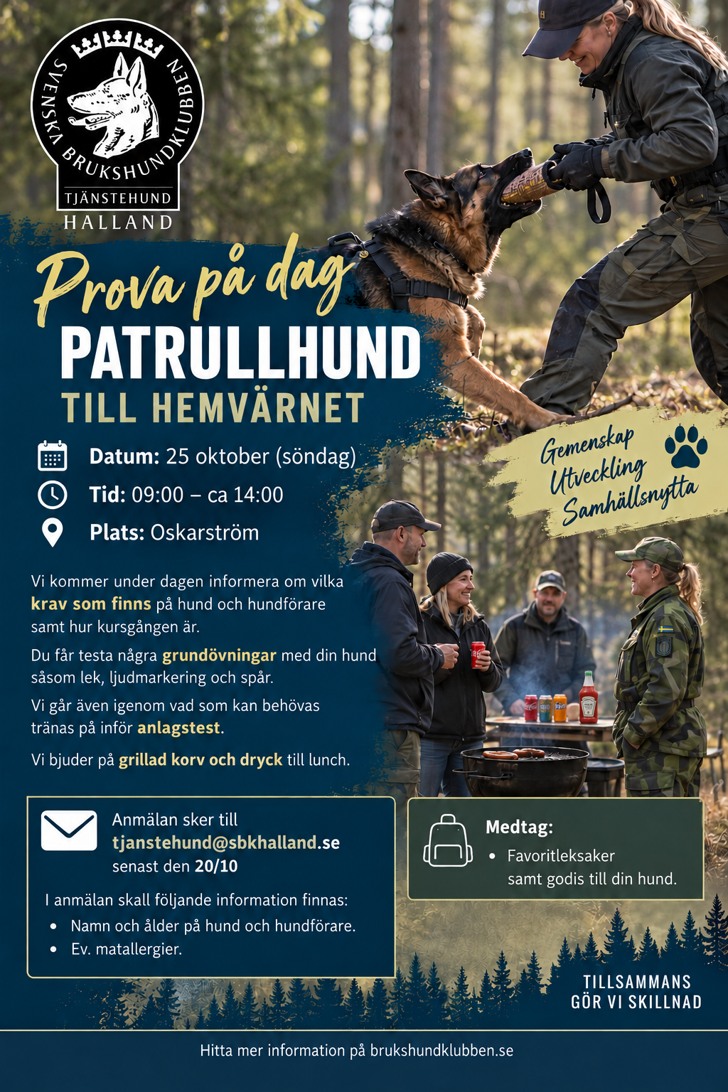 Information om prova på 25 okt
