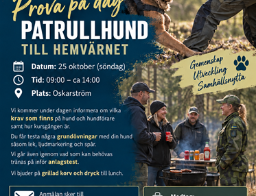 Information om prova på 25 okt