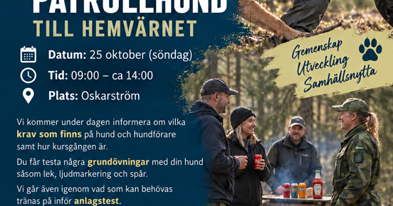 Information om prova på 25 okt
