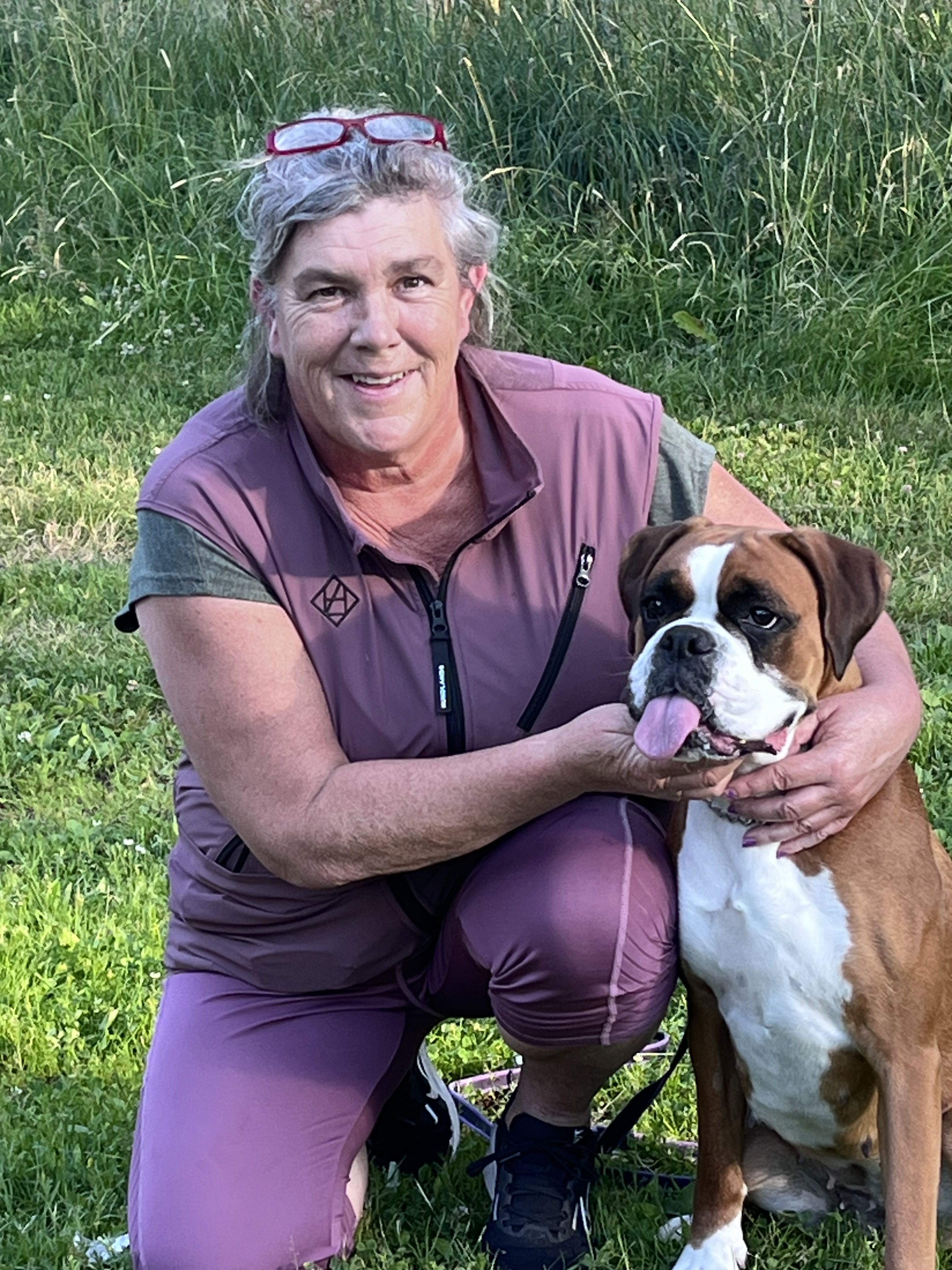 SBK instruktör Elisabet med sin boxer