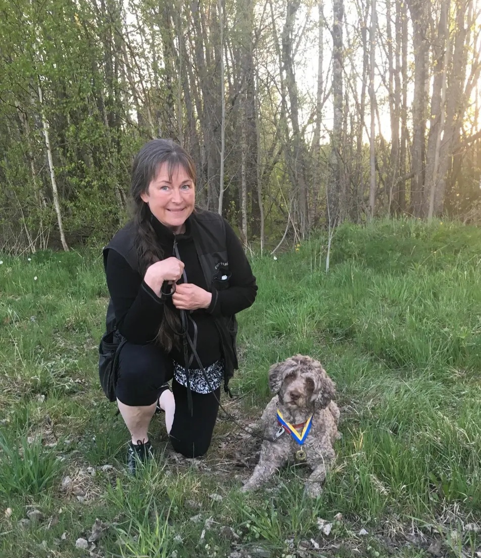 Ann Liberg och sin hund