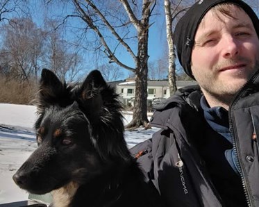 David Graffner med sin Chodsky Pes