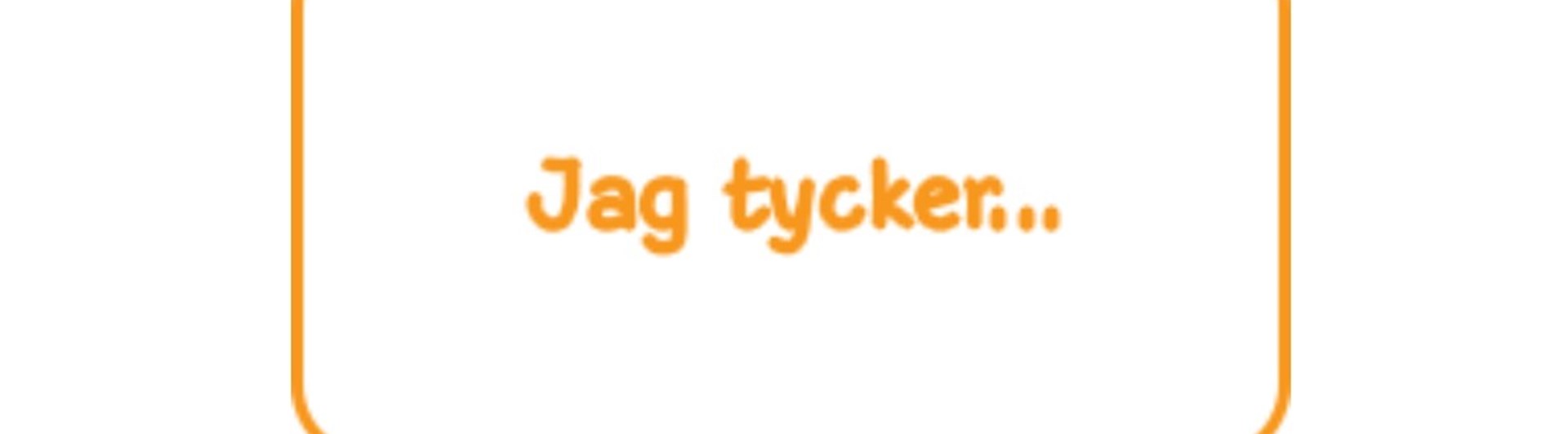 Pratbubbla med "Jag tycker"