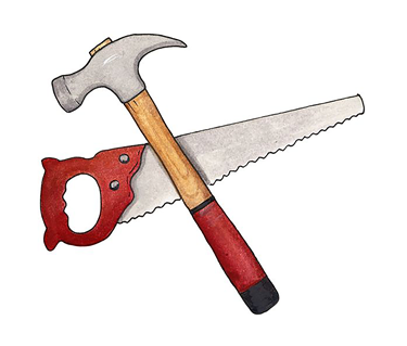 Hammare och såg