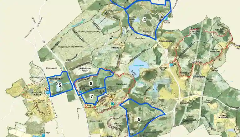 Del av karta över Fulltofta
