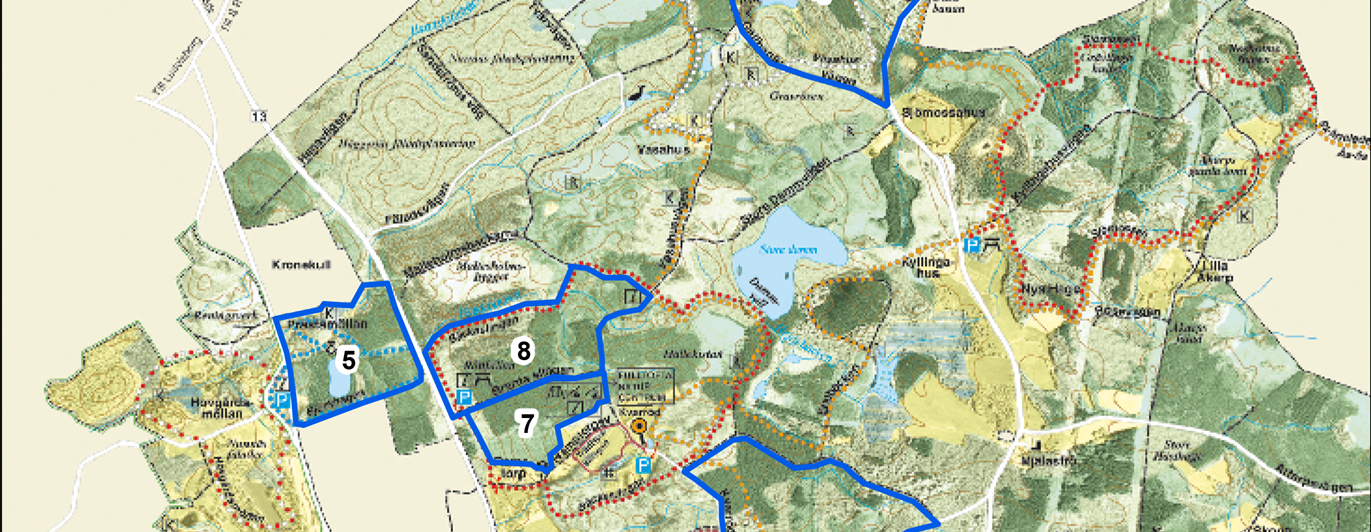 Del av karta över Fulltofta