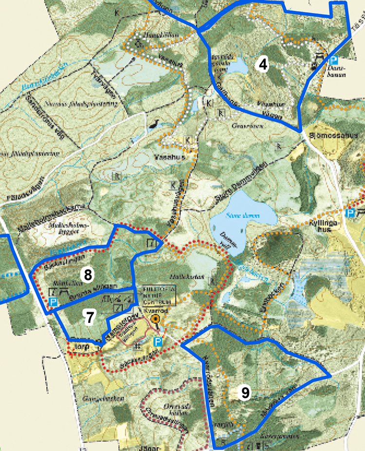 Del av karta över Fulltofta