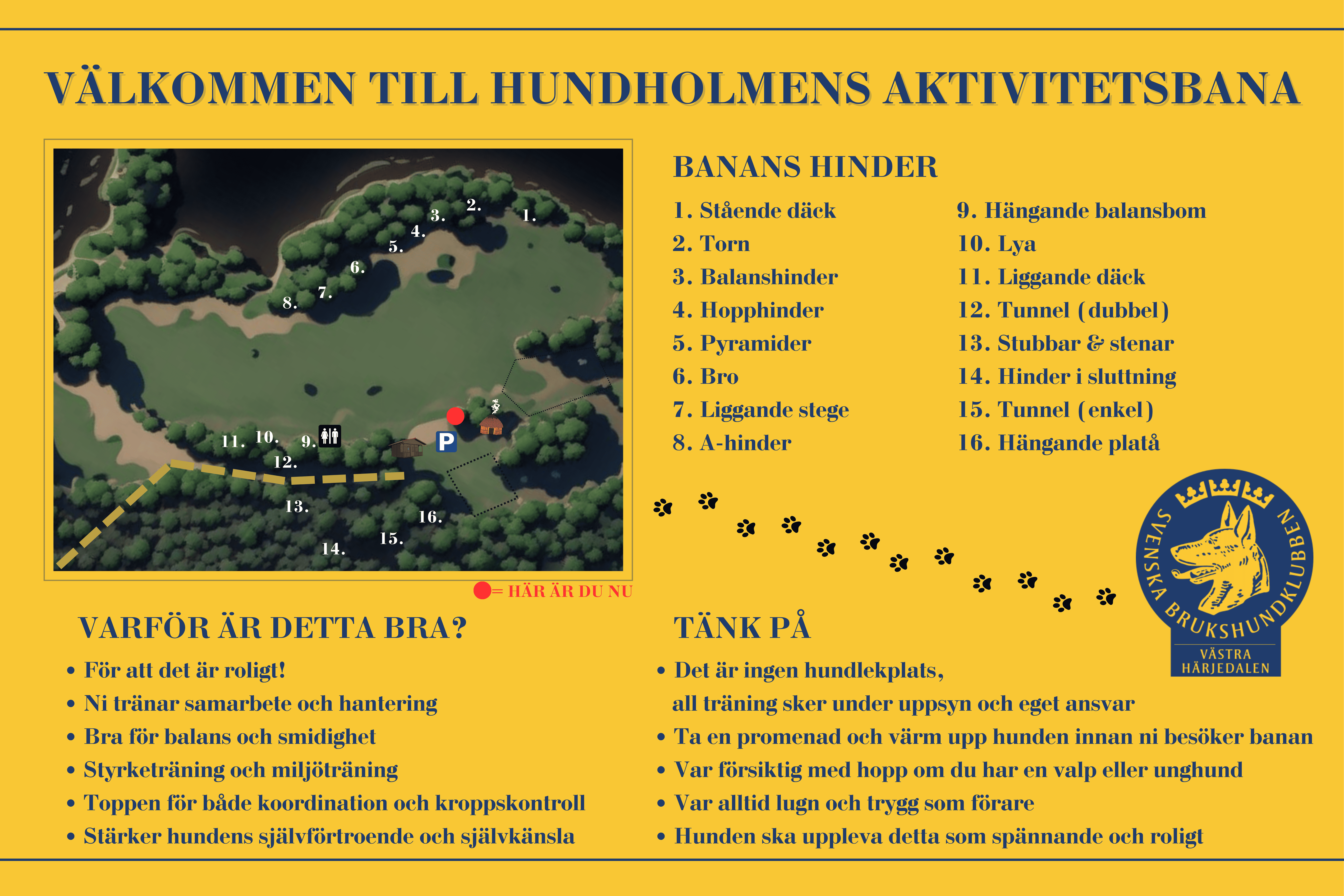 Skylt aktivitetsbana