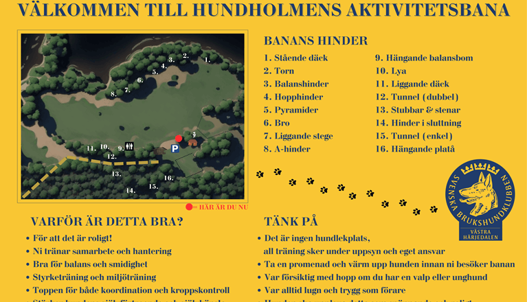 Skylt aktivitetsbana