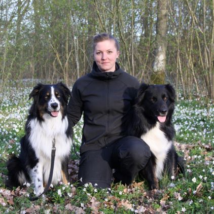 Elin med två Aussie