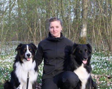 Elin med två Aussie