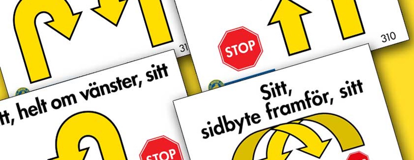 Olika rallylydnadsskyltar