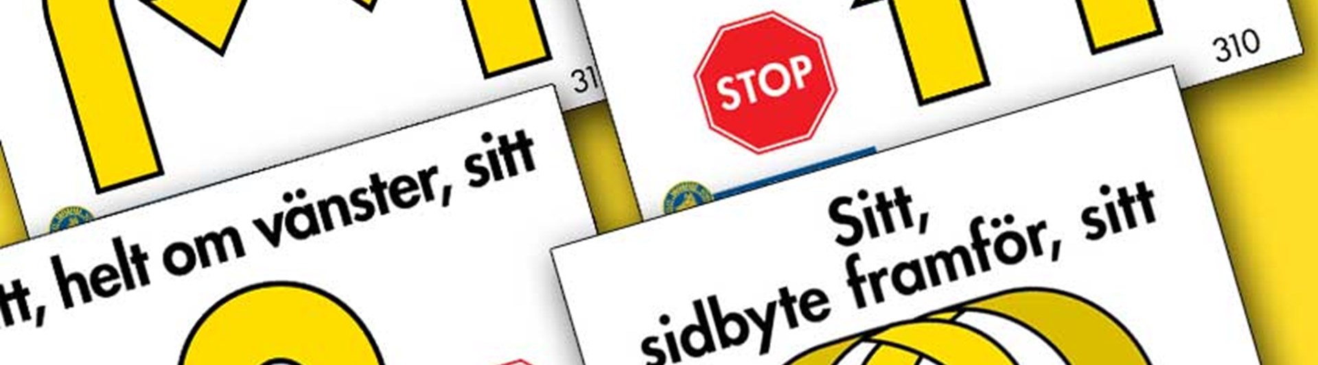 Olika rallylydnadsskyltar